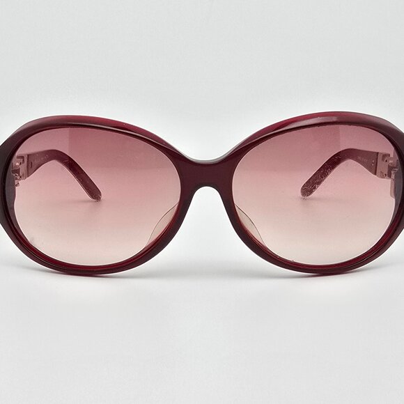 Christian Dior CD8056 C.03 Burgundy Rhinestone Frame Brown Lens Sunglasses Italy - Picture 2 of 15